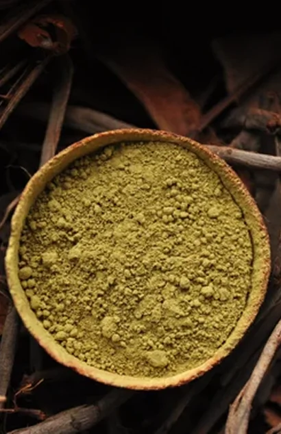 Organic plant-based natural henna powder used to create temporary body art